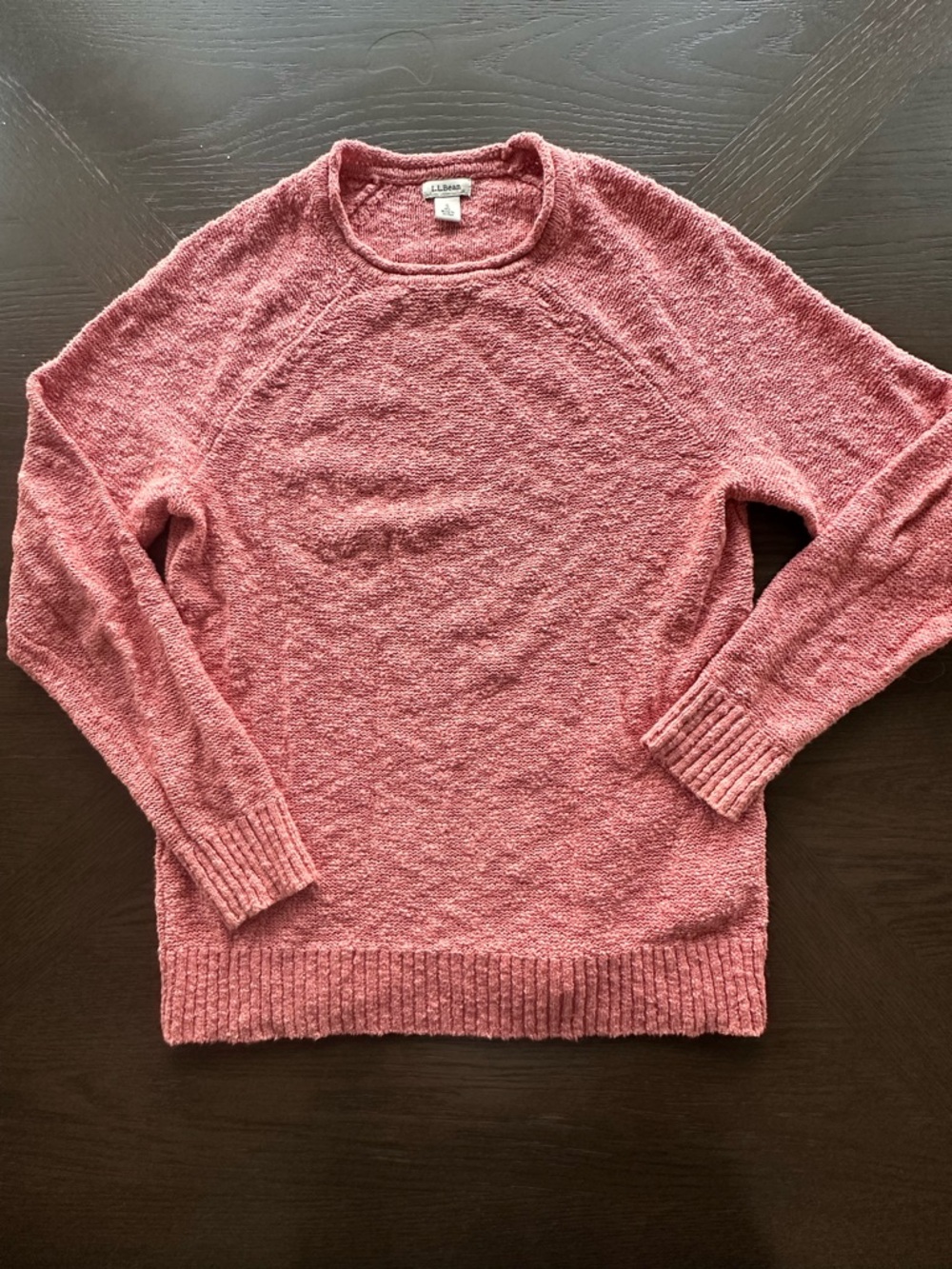 L.L. Bean Women’s Crewneck Sweater in Rose Pink